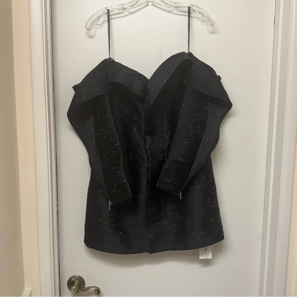STUNNING SELF PORTRAIT OFF THE SHOULDER JAQUARD MINI DRESS WOMENS SIZE 8 - Picture 3 of 12